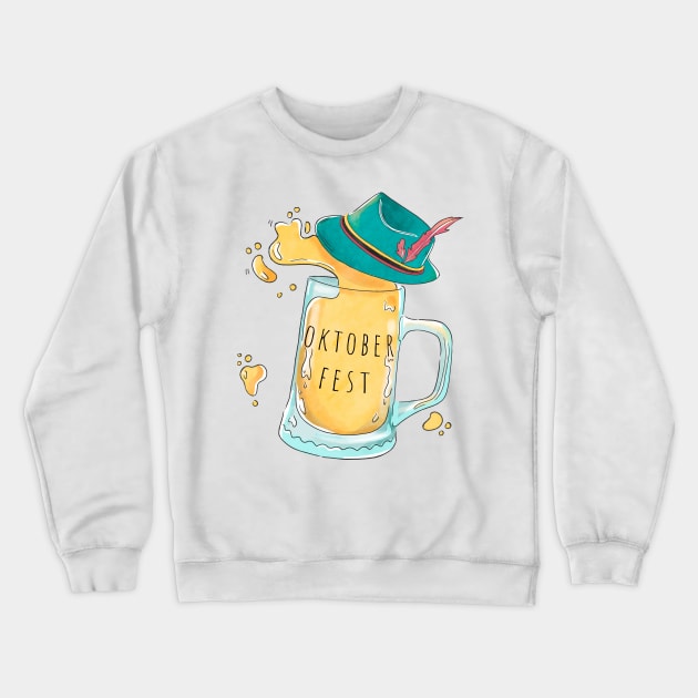 Oktoberfest Beer Crewneck Sweatshirt by superdupertees